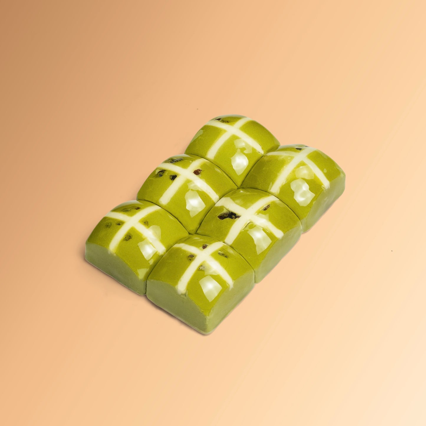 Matcha Hot Cross Cake Slab